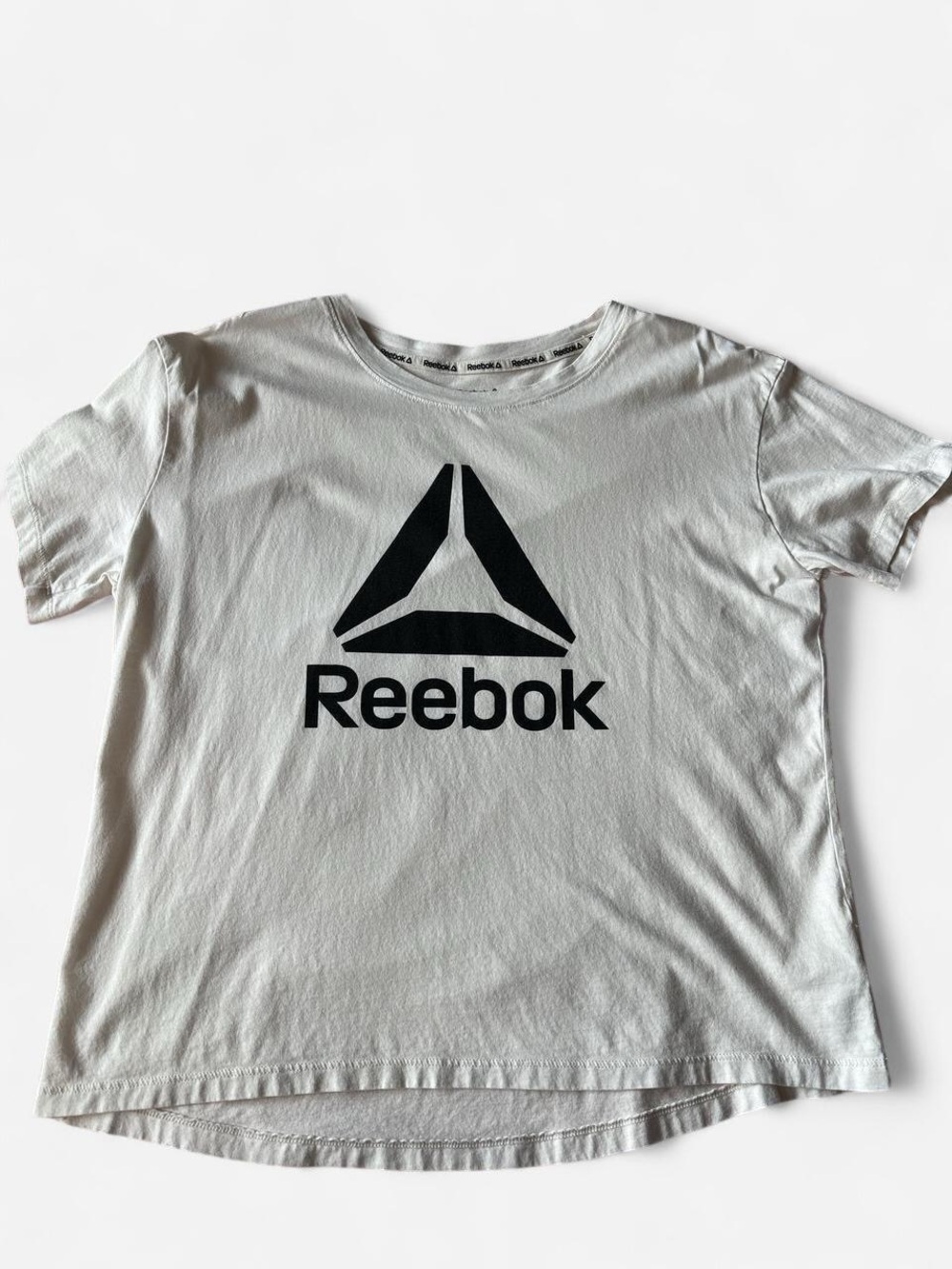 Reebok Cream Tee with Black Logo